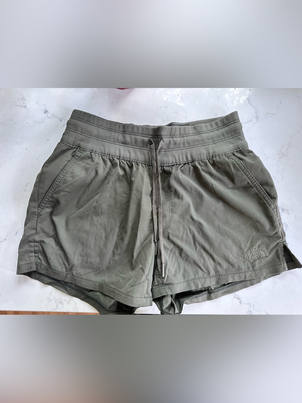 The North Face Olive Green Athletic Drawstring Shorts